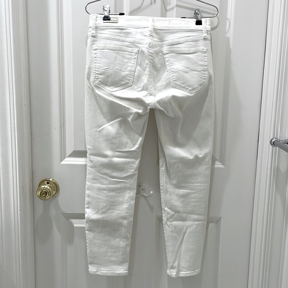 Size 26 White Red Engine Jeans in Redhot Signature Rise Crop - Picture 2 of 3